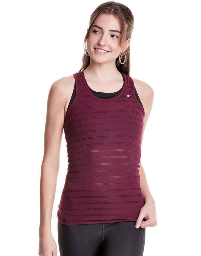 Champion Womens Tank Tops NZ - Ribbed Racerback Dark Purple ( 5482-QXNRL )